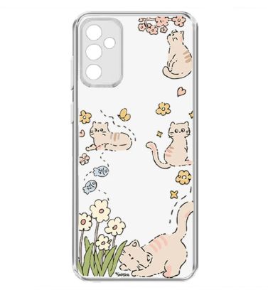 تصویر  کاور طرح Cat & Flower برای گوشی سامسونگ Galaxy A34