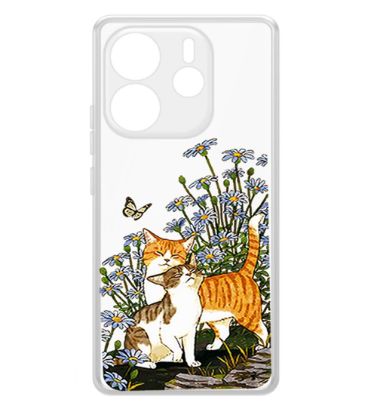 تصویر  کاور طرح Cat & Butterfly برای گوشی شیائومی Redmi Note 14 4G