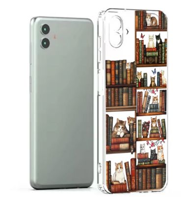 تصویر  کاور طرح Cat & Books برای گوشی اپل IPhone 17