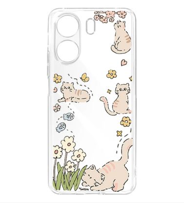 تصویر  کاور طرح Cat & Flower برای گوشی شیائومی Poco X7 Pro