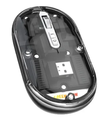 تصویر  ماوس بی سیم گرین لاین مدل Transparent Mouse
