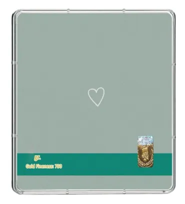 تصویر شمش طلا 18 عیار 1 گرمی طلاشاپ مدل قلب کد BRF10049