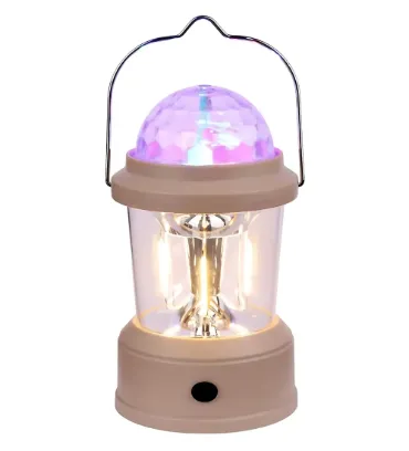 چراغ شارژی کمپینگ رقص نور دار و پاور بانک مدل LF-3358 طرح فانوس