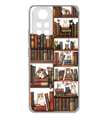 کاور طرح Cat &amp; Books مناسب برای گوشی موبایل شیائومی Redmi Note 11 Pro