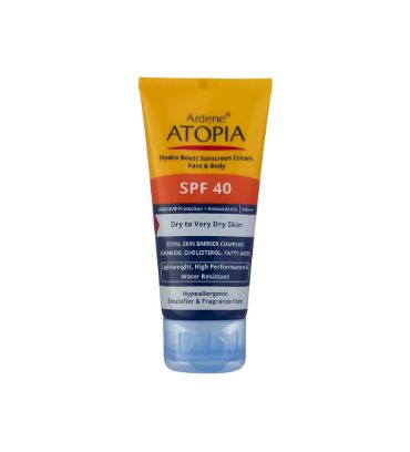 کرم ضد آفتاب بی رنگ آردن با SPF 40 مدل Atopia مناسب پوست‌های خشک و خیلی خشک حجم 50 میلی لیتر