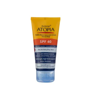 تصویر  کرم ضد آفتاب بی رنگ آردن با SPF 40 مدل Atopia مناسب پوست‌های خشک و خیلی خشک حجم 50 میلی لیتر