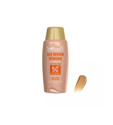 تصویر  کرم ضد آفتاب رنگی آردن سولاریس مدل Age Repair Newgen با SPF 50 مناسب انواع پوست بژ طبیعی حجم 75 میلی لیتر