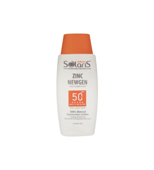 کرم ضد آفتاب بی رنگ آردن سولاریس با SPF 50 مدل Zinc Newgen مناسب پوست های حساس حجم 100 میلی لیتر نمای ۲