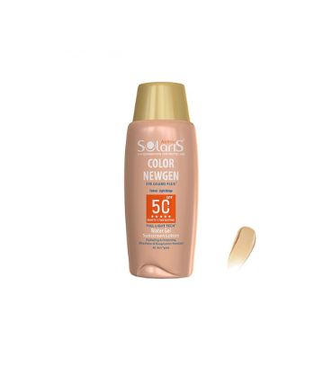 کرم ضد آفتاب رنگی آردن سولاریس مدل Color Newgen با SPF 50 مناسب انواع پوست بژ روشن حجم 75 میلی لیتر