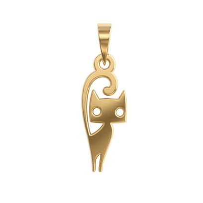 آویز گردنبند طلا 18 عیار زنانه مدوپد مدل گربه کد PA1-13115