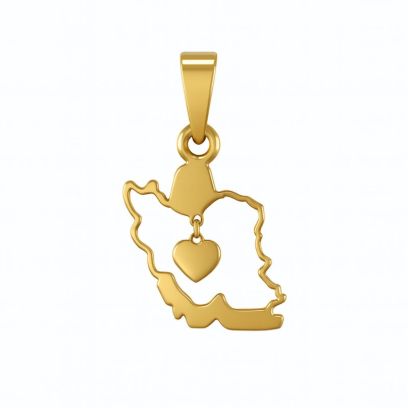آویز گردنبند طلا 18 عیار زنانه مدوپد مدل نقشه ایران کد kc18706