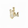 آویز گردنبند طلا 18 عیار زنانه مدوپد مدل M کد kc18846