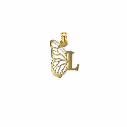 آویز گردنبند طلا 18 عیار زنانه مدوپد مدل L کد kc18847