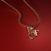 آویز گردنبند طلا 18 عیار زنانه مدوپد مدل F کد kc18850