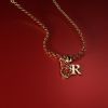 آویز گردنبند طلا 18 عیار زنانه مدوپد مدل R کد kc18864