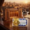 تصویر  سکه طلا 200 سوت 18 عیار مدل پارسیان پایتخت
