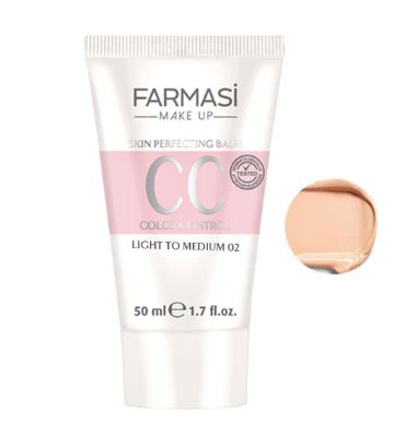 کرم پودر سی سی مایع فارماسی شماره 02 مناسب برای انواع پوست حجم 50 میلی‌لیتر با 15 SPF