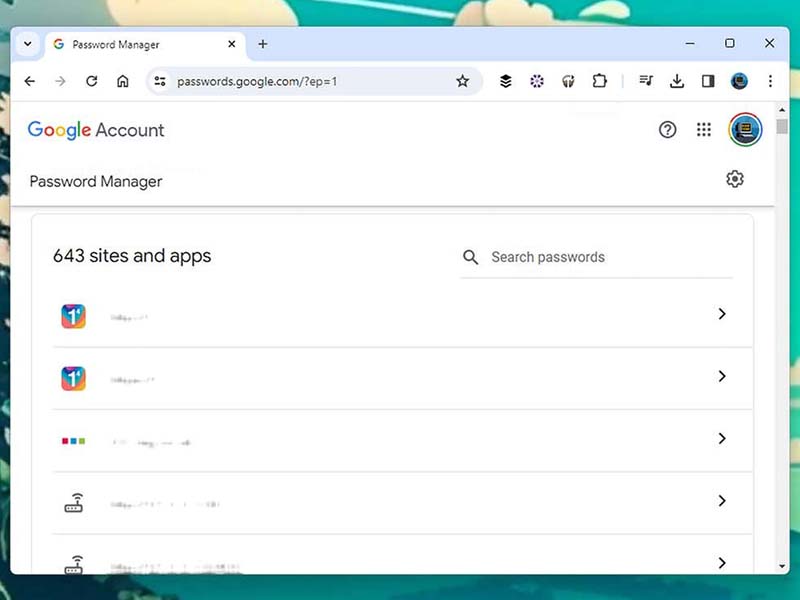 بررسی Google Password Manager در وب