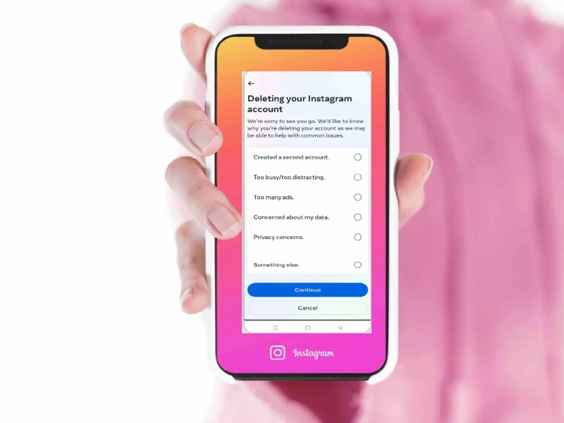 دلایل رایج حذف اکانت اینستاگرام